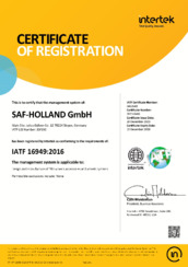 IATF 16979:2016 - SAF-HOLLAND Singen
