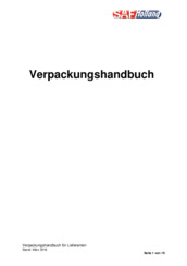 Lieferanten - Logistik Information (Verpackungshandbuch)