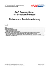 Betriebsanleitung - SAF Bremszylinder für Scheibenbremsen