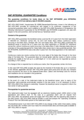 SAF INTEGRAL GUARANTEE Conditions - Axles and suspension systems