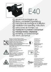 Installation and Operating Instructions - V.ORLANDI E40