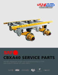 SAF CBXA40 Service Parts Manual