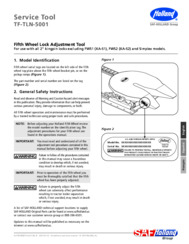 Holland Fifth Wheels - TF-TLN-5001 Service Tool Instructions
