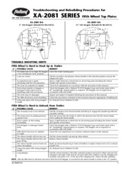 Troubleshooting & Rebuilding Procedures for HOLLAND XA-2081 Series Fifth Wheel Top Plates