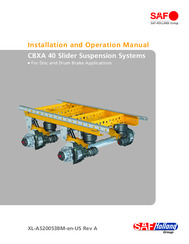 SAF CBXA 40 Slider Suspension Systems Installation & Operation Manual