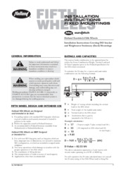 Installation Instructions: Fifth Wheels