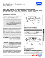 Holland Fifth Wheels - Pocket Insert Replacement Instructions