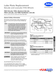 Holland Fifth Wheels - Lube Plate Replacement Instructions