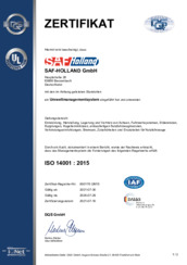 ISO 14001 : 2015 - Umweltmanagementsystem