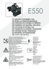 Installation and Operating Instructions - V.ORLANDI E550