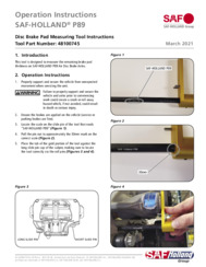 SAF P89 Disc Brake Pad Measuring Tool Operation Instructions