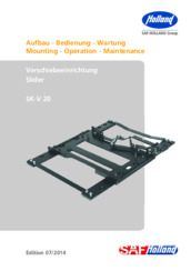 Bedienungsanleitung - Verschiebeeinrichtung SK-V 20