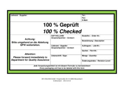 Lieferanten - Label (100% geprüft)