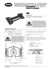 Aufbaurichtlinien für Weightsaver