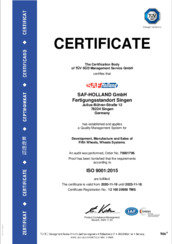 ISO 9001 : 2015 / Quality Management System