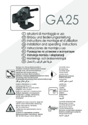Installation and operating instructions V.ORLANDI GA25