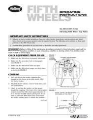 Owner´s Manual - Fifth Wheels