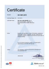 Certificate - ISO 9001:2015