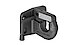 Black manual pintle hook with mounting holes, designed for small steering and central axle trailers and made by V.ORLANDI.