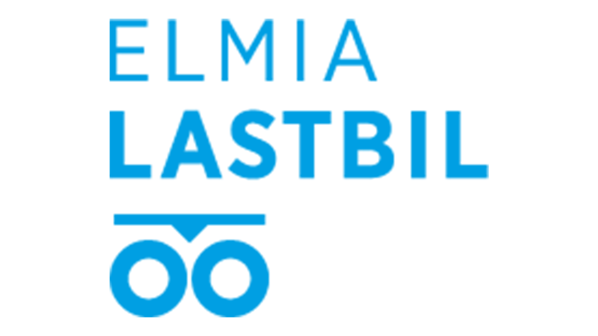 Elmia Lastbil logo with stylized truck icon in blue text.