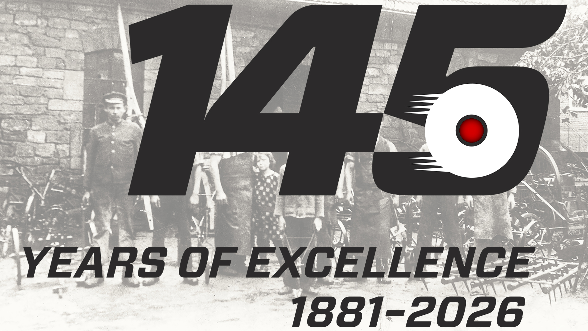 "145 years of SAF-HOLLAND, 1881-2026, celebrating excellence in chassis manufacturing for trucks and trailers."
