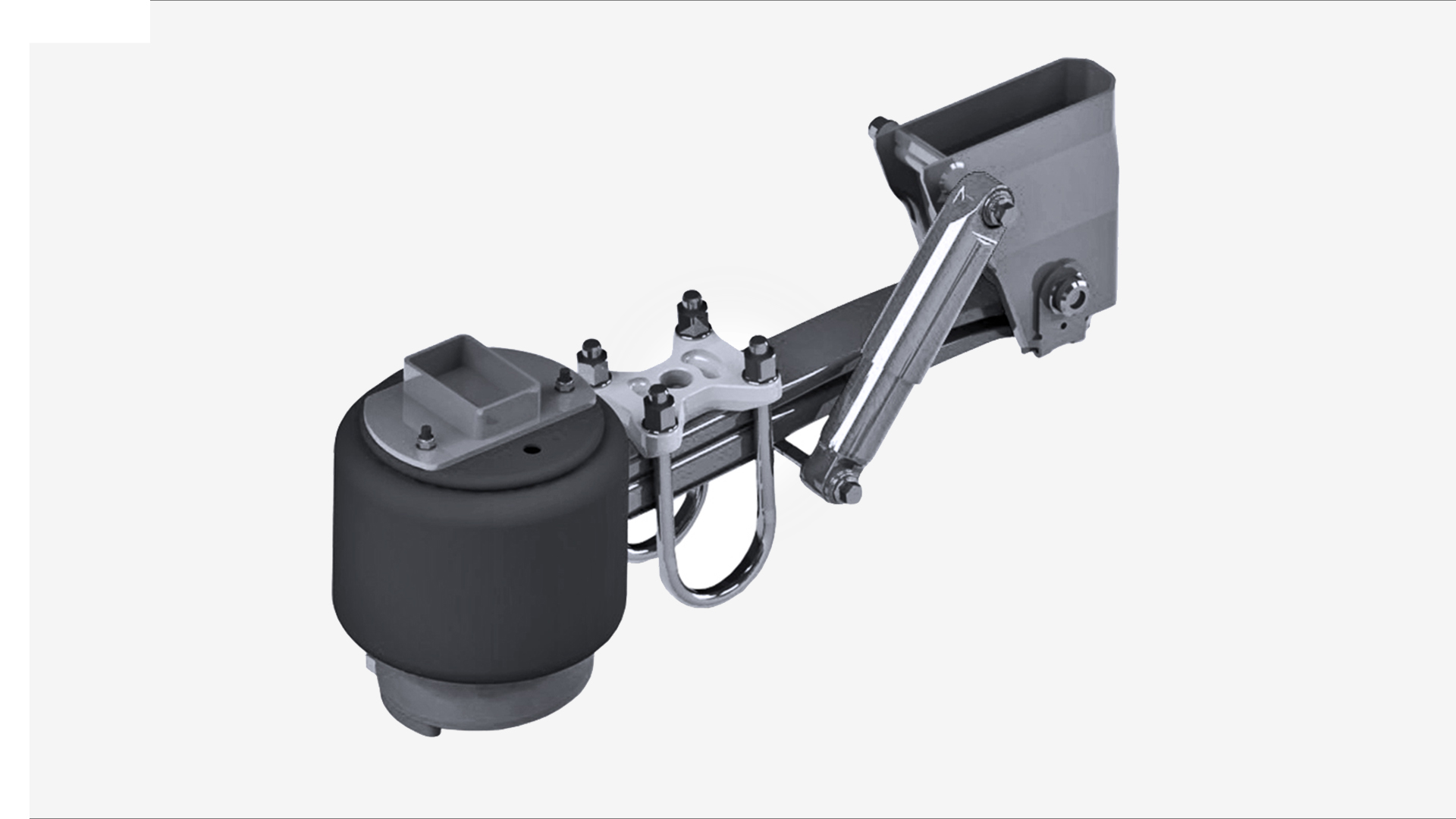 Tecma Suspension component featuring a pneumatic spring and metal bracket.