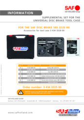 SAF Universal Disc Brake Tool Case Flyer