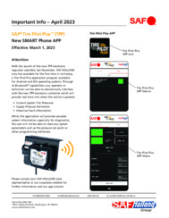 SAF Tire Pilot Plus New SMART Phone App Bulletin