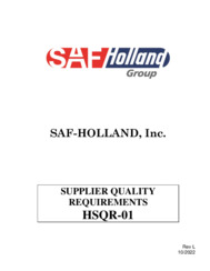SAF-HOLLAND Supplier Quality Requirements