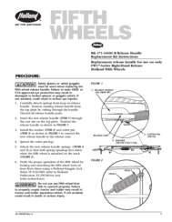 Release Handle Replacement Kit Instructions for HOLLAND FW17 Series Right Hand Release Fifth Wheels