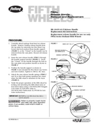 Release Handle Replacement Kit Instructions for HOLLAND FWAL Series Fifth Wheels