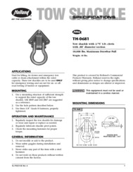 HOLLAND TH-0681 Tow Shackle Spec Sheet