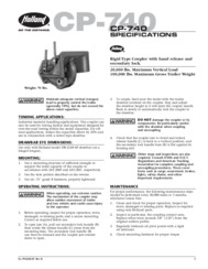 HOLLAND CP-740 Rigid Coupler Spec Sheet