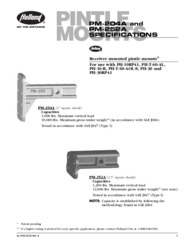 PM204A and PM252A Pintle Mounts Specifications