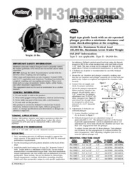 PH-310 Series Pintle Hook (with an air operated plunger) Specifications