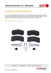 Important Information 133 - Aftermarket