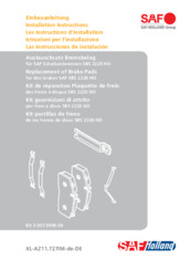 Installation Instructions: Replacement of Brake Pads · disc brakes SAF SBS 2220 HO
