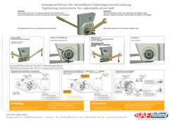 Anzugsverfahren für verstellbare Federlagerverschraubung / Tightening instructions for adjustable pivot bolt