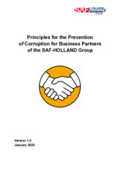 Principles for the Prevention of Corruption for Business Partners of the SAF-HOLLAND Group