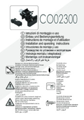 Installation and operating instructions V.Orlandi CO02300