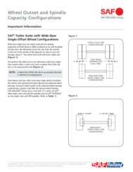 Wheel Outset & Spindle Capacity Configurations Bulletin for SAF Trailer Axles with Wide Base Single Offset Wheel Configurations