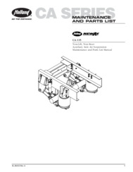 CA Series Maintenance Parts List Manual for CA-115 Series Suspension