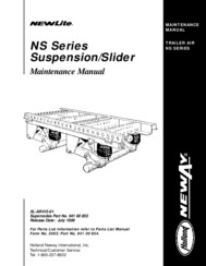 HOLLAND/NEWAY NS Series Suspension/Slider Maintenance Manual