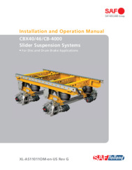 SAF CBX40/46/CB-4000 Slider Suspension Systems Installation & Operation Manual