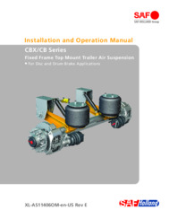 SAF CBX/CB Series Fixed Frame Top Mount Trailer Air Suspensions Installation & Operations Manual