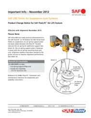 SAF Posilift Air Lift Feature Change Bulletin for SAF CBX Trailer Air Suspensions