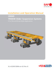 SAF CBX69 TRIDEM Slider Suspension Systems Installation & Operation Manual
