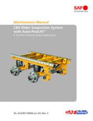 SAF CBX Slider Suspension System with Auto-Posilift Maintenance Manual