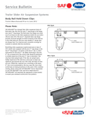Body Rail Hold Down Clips Bulletin for SAF/HOLLAND Trailer Slider Air Suspension Systems