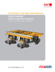 SAF CBX50 Tandem Slider Suspension Systems Installation & Operation Manual